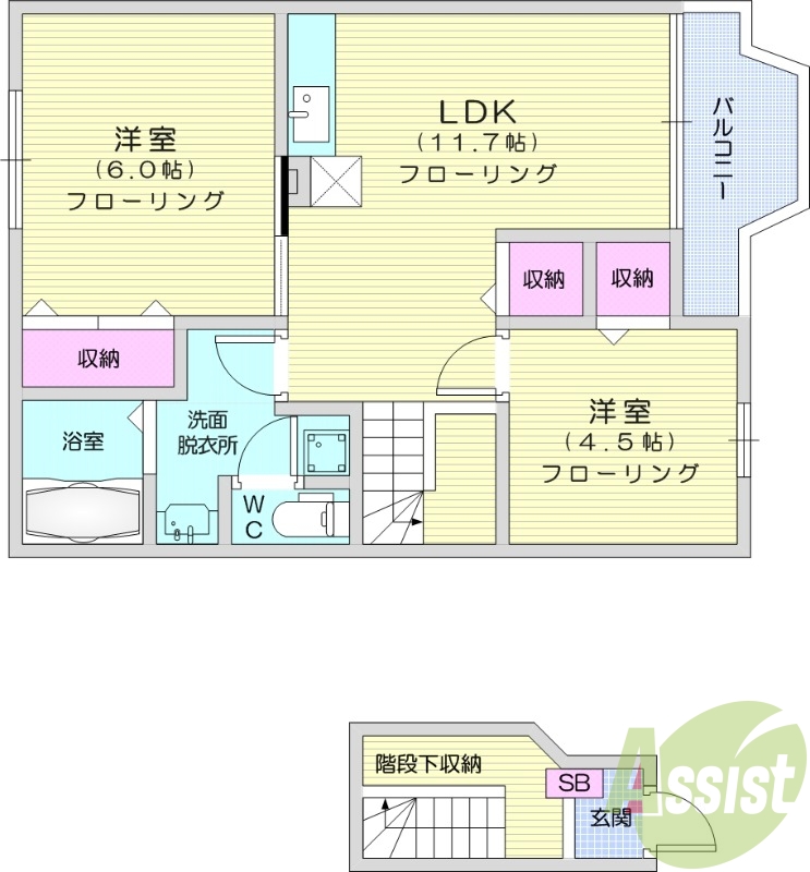 2階の間取り図