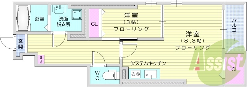 1階の間取り図