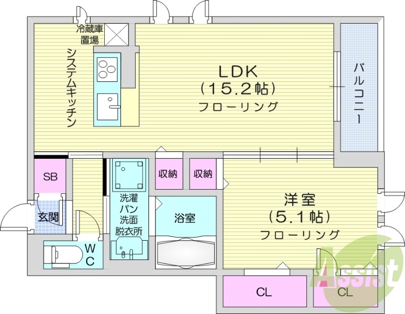1LDK、AlSOKホームセキュリティー、エアコン2台