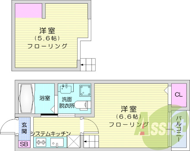 1階の間取り図