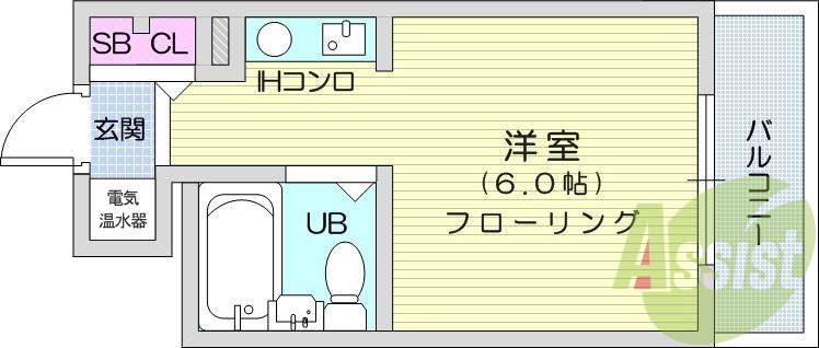 1R、オール電化、ミニ冷蔵庫、3点ユニット、エアコン