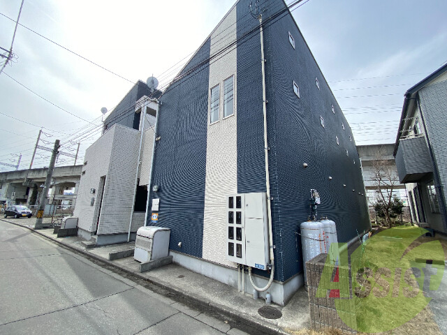 仙台市若林区文化町の賃貸アパートの外観