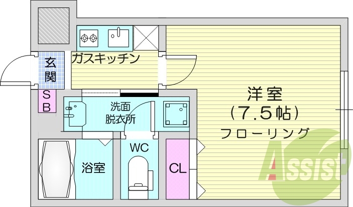 4階の間取り図