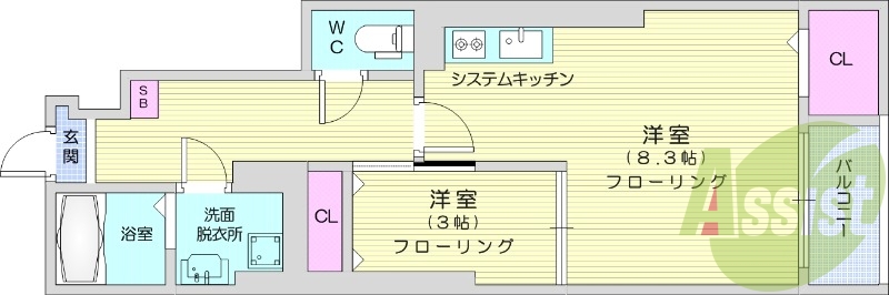 1階の間取り図