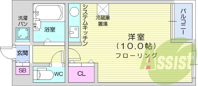 1R、角部屋、駅近、コンビニ、スーパー徒歩圏内。