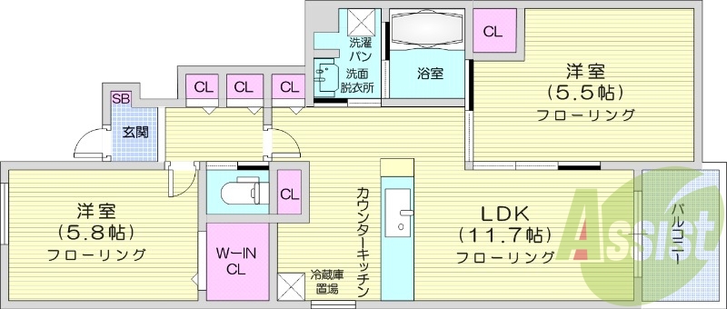 1階の間取り図