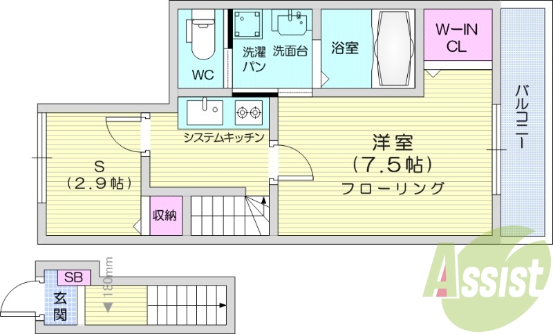 2階の間取り図