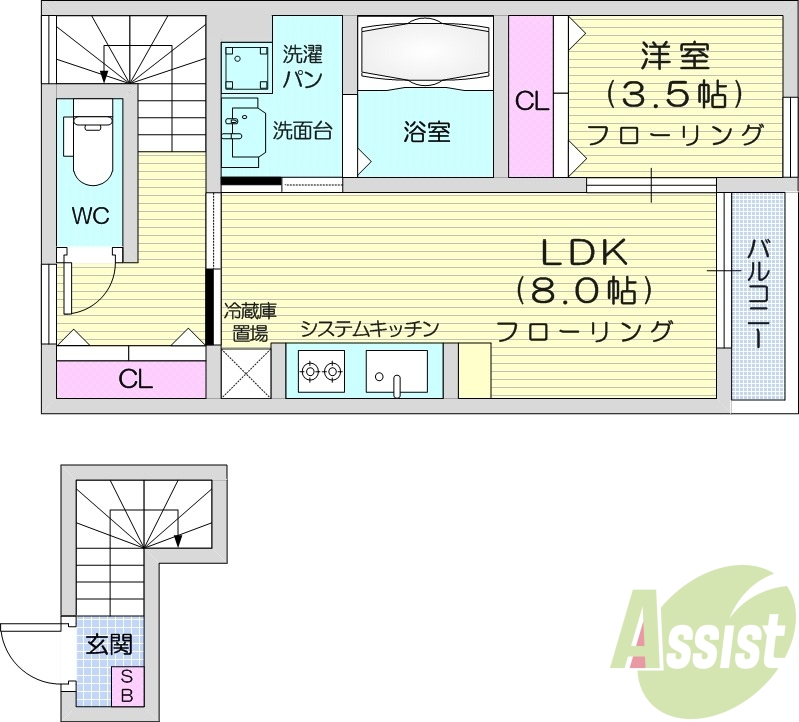 2階の間取り図
