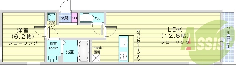 1階の間取り図
