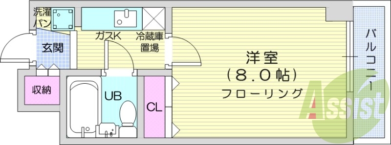1K、インターネット無料、インターホンカメラ付き