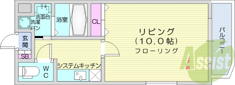 1K、暖房便座、オートロック、ネット使用料不要
