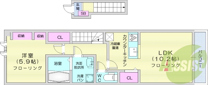 2階の間取り図