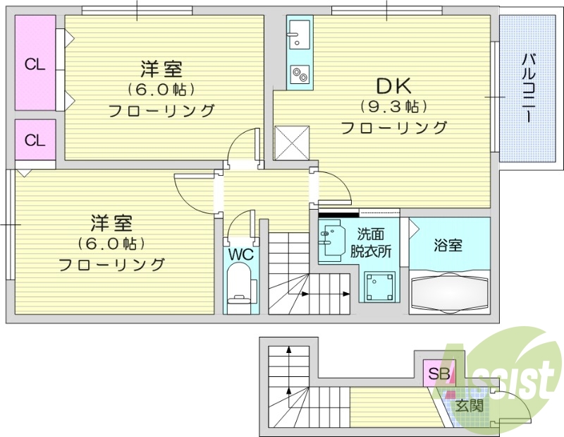 2階の間取り図