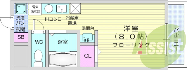 ワンルーム、女性限定マンション、モニター付きインターホン。