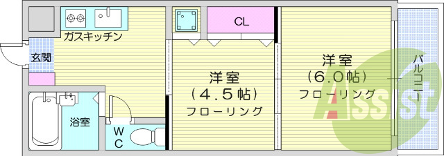 2K、エアコン、クローゼット、シューズボックス