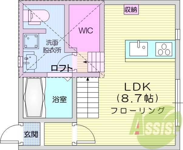 1階の間取り図