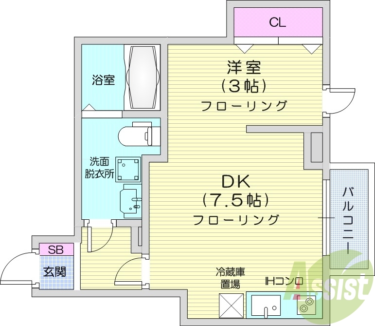 1DK 追い炊き機能 シャワー付き洗面化粧台 ネット無料