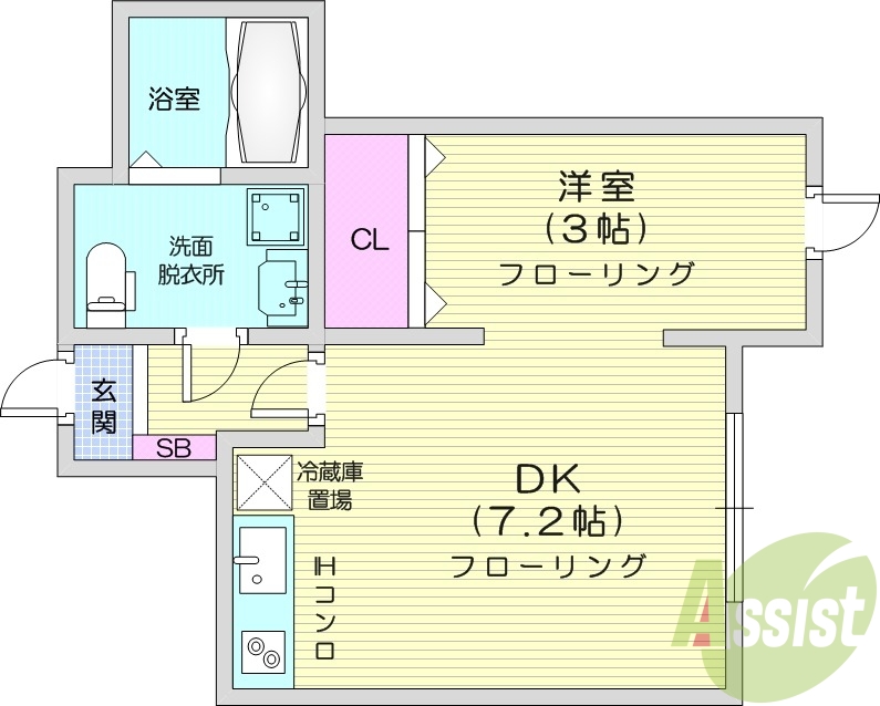 1DK 追い炊き機能 シャワー付き洗面化粧台 ネット無料