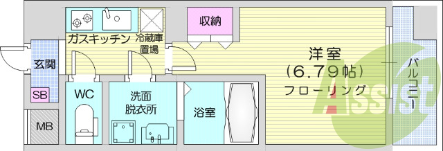 1Ｋ、ウォシュレット、浴室乾燥、カメラ付きインターホン