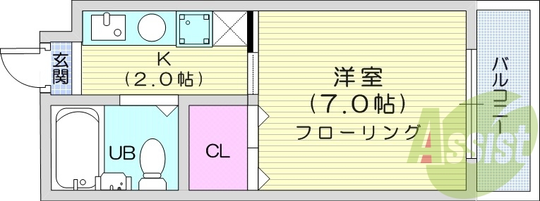 1K、IHクッキングヒーター、モニター付きインターホン