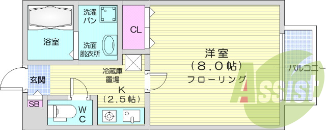 1K、独立洗面台、ウォシュレットトイレ、TVインターホン