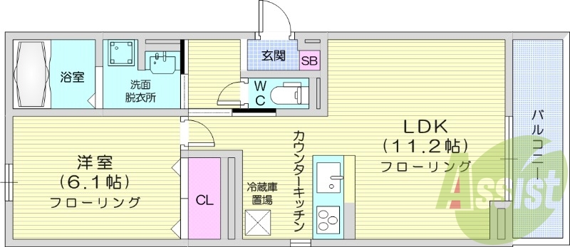 ※建築中※　1LDK　ペット相談可　インターネット無料