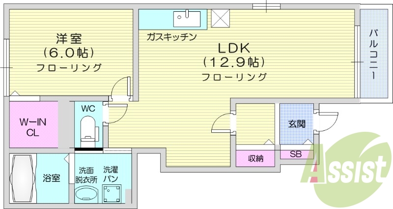 １LDK、ペット相談可、インターネット無料、バストイレ別