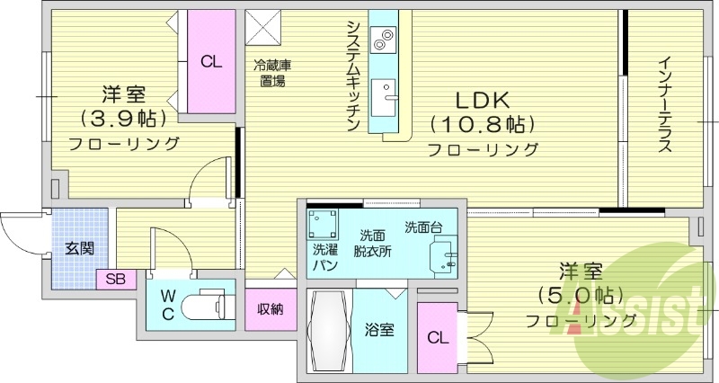 1階の間取り図