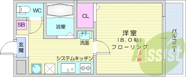 システムキッチン、シャンプードレッサー、シューズボックス