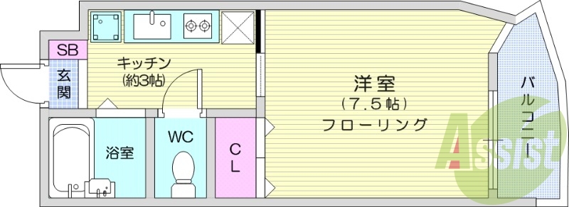 4階の間取り図