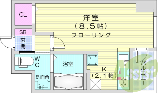 1R、BT別、宅配ボックス、オートロック、エレベーター