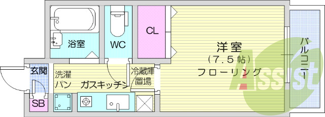 お写真は101号室のものです。参考にしてくださいませ。