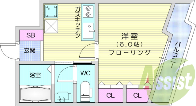 1*、宅配ボックス、独立洗面台、システムキッチン
