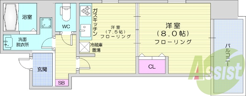 1DK、24時間換気システム、追炊き機能、温水洗浄便座