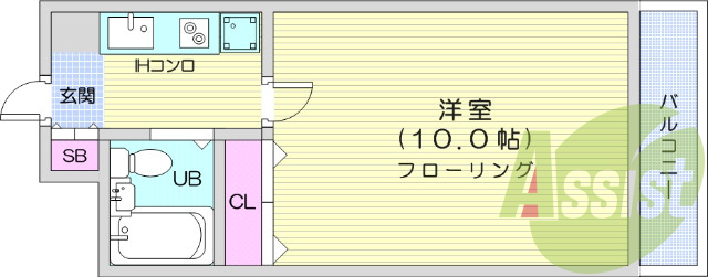 1K、エアコン、オートロック、プロパンガス