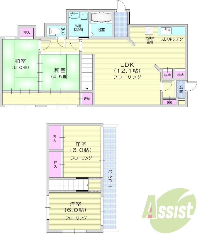 4LDK、戸建て、ペット相談可、追い焚き機能付