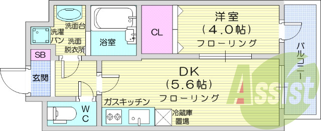 1DK、給湯器、洗面台、ウォシュレットトイレ、エアコン。