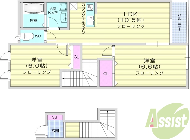 2LDK、オール電化、IHクッキングヒーター