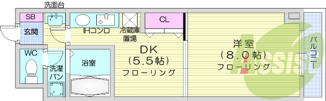 1ＤＫ、オートロック、エレベーター、オール電化