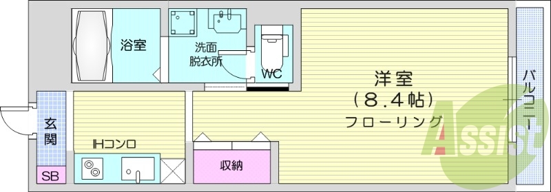 1K、オートロック、ペット飼育可、インターネット無料