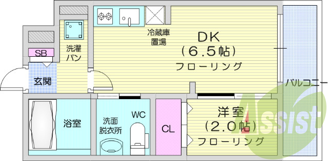 1DK、ネット無料、洗面所独立、バストイレ別、エアコン