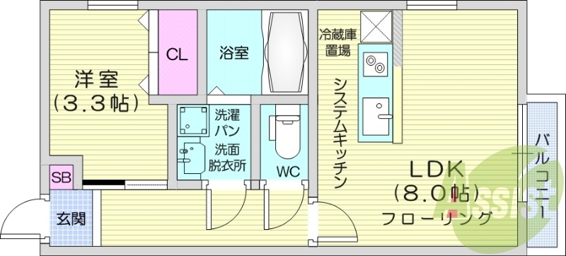 1LDK、浴室乾燥、追いだき機能付き、IHコンロ