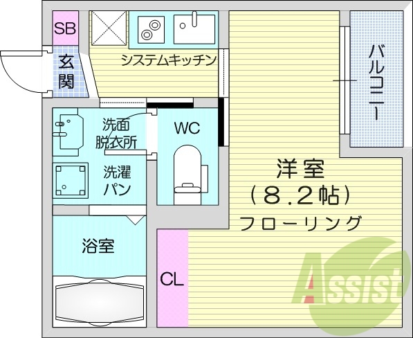 1K、追い焚き、IH、オートロック、宅配BOX。