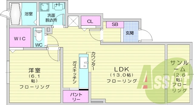 1LDK、エアコン、追い炊き機能、温水洗浄便座