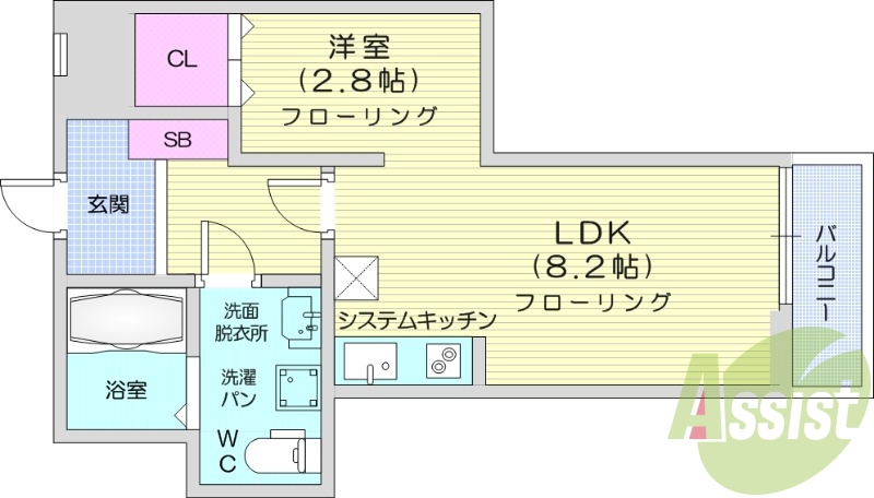 1R＋S、追い焚き、ネット無料、IH、独立洗面台。