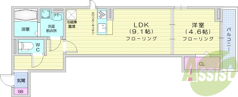 1LDK　宅配ボックス　インターネット無料　温水洗浄便座