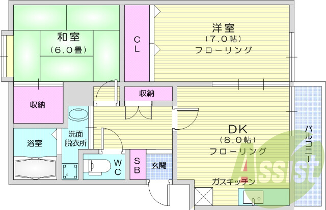 1階の間取り図
