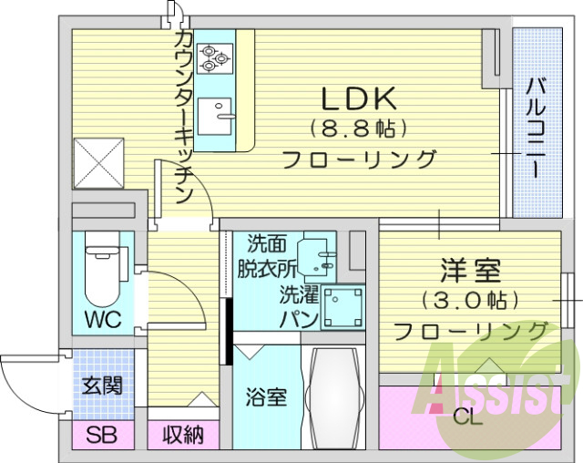 写真は別室です。1LDK、シューズボックス、追焚、浴室乾燥機