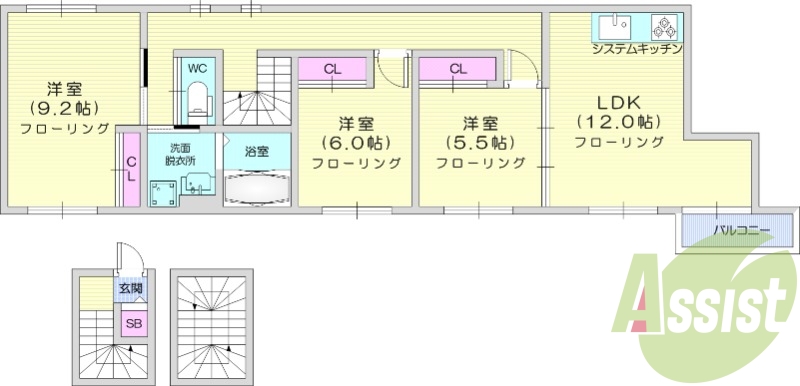 3階の間取り図