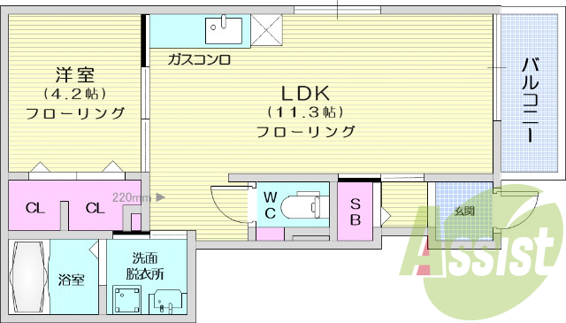 1階の間取り図